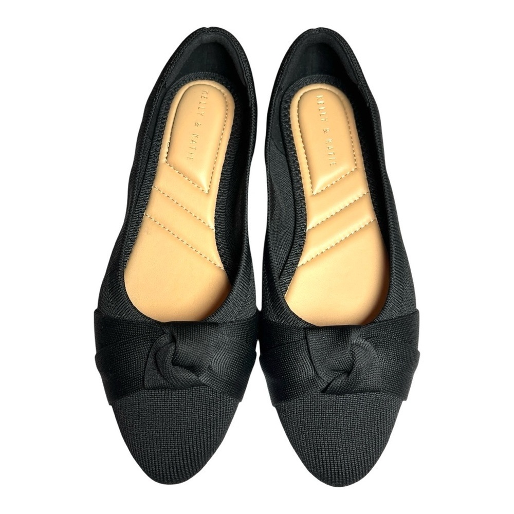 Women's Kelly & Katie Black Ballet Flats with Bow Detail Size 8.5 New No Box - Picture 7 of 7